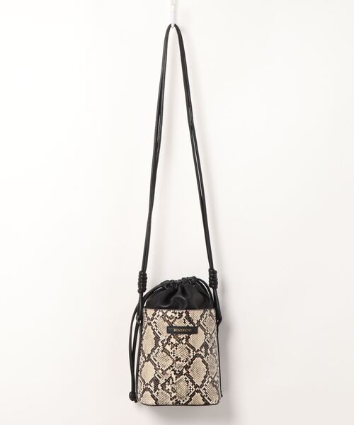 ROVERETO（ロベレート）の「【 ROVERETO 】バケツバッグ FEGRVT22（ショルダーバッグ・レディース・グレイッシュベージュ/その他/ブラック・FREE）」の3枚目の写真