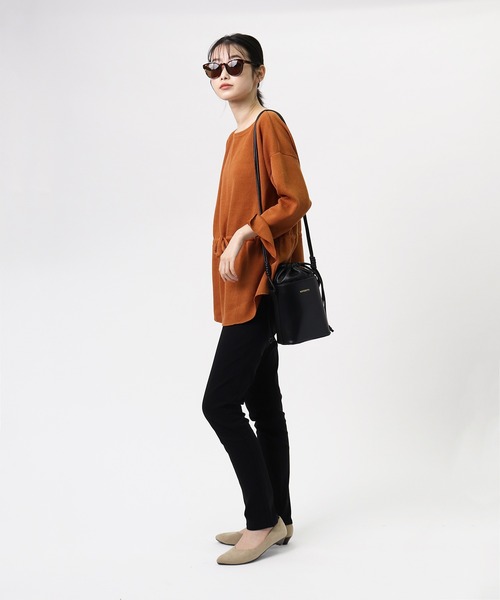 ROVERETO（ロベレート）の「【 ROVERETO 】バケツバッグ FEGRVT22（ショルダーバッグ・レディース・グレイッシュベージュ/その他/ブラック・FREE）」の8枚目の写真