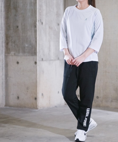 KANGOL SPORT(カンゴールスポーツ)の「【30】〔KANGOL SPORT/カンゴールスポーツ〕DRY切替7分袖Tシャツ(Tシャツ/カットソー・レディース・サックスブルー/ブラック/ホワイト/パープル・LARGE/MEDIUM/X-LARGE)」の6枚目の写真