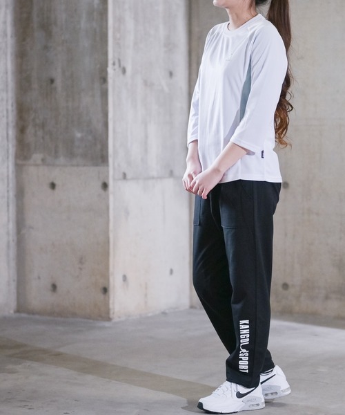 KANGOL SPORT(カンゴールスポーツ)の「【30】〔KANGOL SPORT/カンゴールスポーツ〕DRY切替7分袖Tシャツ(Tシャツ/カットソー・レディース・サックスブルー/ブラック/ホワイト/パープル・LARGE/MEDIUM/X-LARGE)」の15枚目の写真