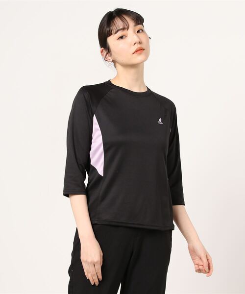 KANGOL SPORT(カンゴールスポーツ)の「【30】〔KANGOL SPORT/カンゴールスポーツ〕DRY切替7分袖Tシャツ(Tシャツ/カットソー・レディース・サックスブルー/ブラック/ホワイト/パープル・LARGE/MEDIUM/X-LARGE)」の19枚目の写真