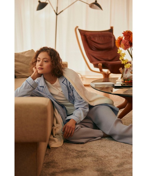 Priv. Spoons Club(プライベートスプーンズクラブ)の「コットンガーゼパジャマ/長袖トップス(トップス単品/ユニセックス)(ルームウェア/パジャマ・メンズ・グレー/サックスブルー/ライトピンク・1/2/0)」の9枚目の写真