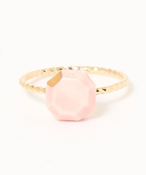 tone(トーン)の「【irodori】小さなjewel cut の指輪(ピンク)(リング・レディース・ピンク・#11)」の1枚目の写真