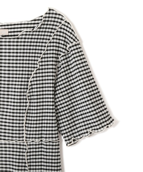 FREE'S MART（フリーズマート）の「◆配色メローシャーリングカットソーワンピース（ワンピース・レディース・ブラック/ブラック系その他・FREE）」の6枚目の写真