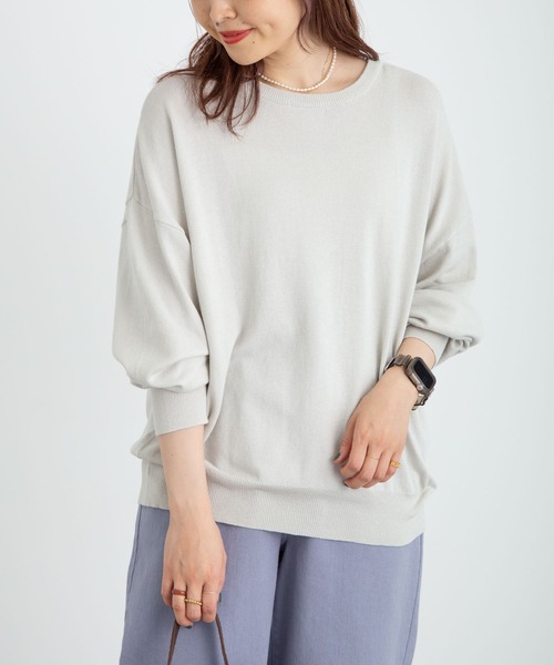 earth music&ecology（アースミュージックアンドエコロジー）の「【WEB限定】2WAYクルーネックニットカーディガン ＊（カーディガン/ボレロ・レディース・ブラック/ネイビー/ブラウン/レッド/オフホワイト/サックスブルー/ピンク/ターコイズブルー/ブルー/グリーン/ミント/マスタード/ラベンダー/ピンクベージュ/オレンジ系その他/その他8/ロイヤルブルー/ライトベージュ/チェリーレッド/ライトグレー系1/ライトグレー系2・SMALL/MEDIUM）」の3枚目の写真