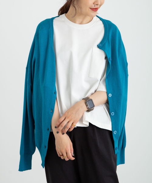 earth music&ecology（アースミュージックアンドエコロジー）の「【WEB限定】2WAYクルーネックニットカーディガン ＊（カーディガン/ボレロ・レディース・ブラック/ネイビー/ブラウン/レッド/オフホワイト/サックスブルー/ピンク/ターコイズブルー/ブルー/グリーン/ミント/マスタード/ラベンダー/ピンクベージュ/オレンジ系その他/その他8/ロイヤルブルー/ライトベージュ/チェリーレッド/ライトグレー系1/ライトグレー系2・SMALL/MEDIUM）」の11枚目の写真