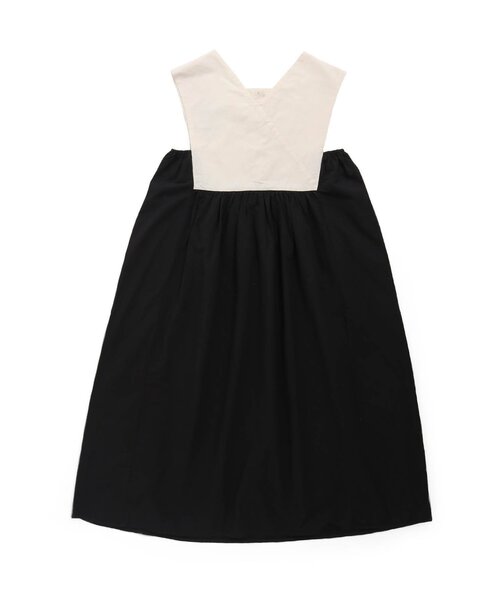 Otonato（オトナト）の「前後2WAY'バイカラーエプロンワンピース_ママ【親子でおそろいリンクコーデ】（ワンピース・レディース・ベージュ/チャコール・MEDIUM）」の9枚目の写真