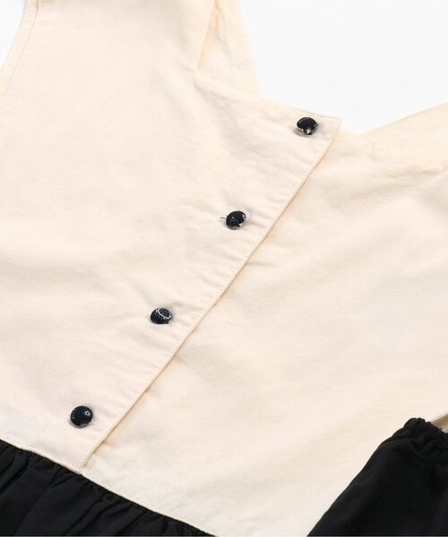 Otonato（オトナト）の「前後2WAY'バイカラーエプロンワンピース_ママ【親子でおそろいリンクコーデ】（ワンピース・レディース・ベージュ/チャコール・MEDIUM）」の11枚目の写真