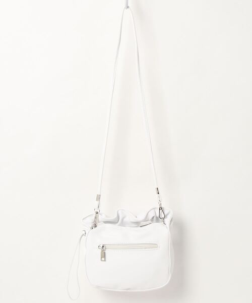 flower（フラワー）の「ギャザーハンドルバッグ（ハンドバッグ・レディース・ホワイト/ブルー・FREE）」の4枚目の写真