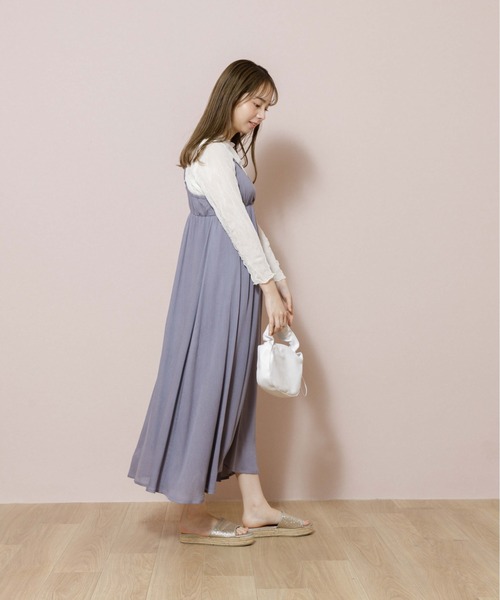 flower（フラワー）の「ギャザーハンドルバッグ（ハンドバッグ・レディース・ホワイト/ブルー・FREE）」の7枚目の写真