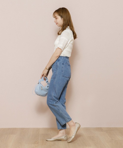 flower（フラワー）の「ギャザーハンドルバッグ（ハンドバッグ・レディース・ホワイト/ブルー・FREE）」の10枚目の写真