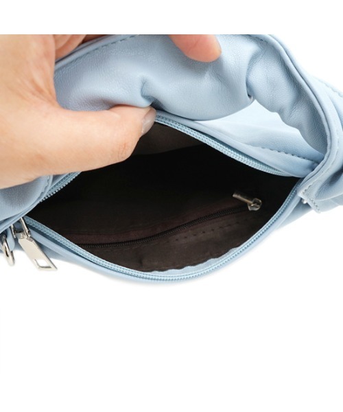 flower（フラワー）の「ギャザーハンドルバッグ（ハンドバッグ・レディース・ホワイト/ブルー・FREE）」の19枚目の写真