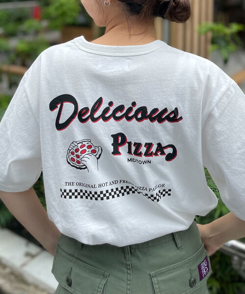 GLOSTER（グロスター）の「バックプリント/前面プリント/ワンポイントロゴ　イラストデザイン　クルーネック半袖Tシャツ（Tシャツ/カットソー・メンズ・ベージュ/オフホワイト/サックスブルー・M/L/XL）」の18枚目の写真