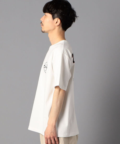 GLOSTER（グロスター）の「バックプリント/前面プリント/ワンポイントロゴ　イラストデザイン　クルーネック半袖Tシャツ（Tシャツ/カットソー・メンズ・ベージュ/オフホワイト/サックスブルー・M/L/XL）」の14枚目の写真