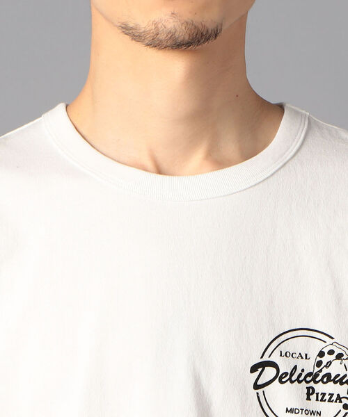 GLOSTER（グロスター）の「バックプリント/前面プリント/ワンポイントロゴ　イラストデザイン　クルーネック半袖Tシャツ（Tシャツ/カットソー・メンズ・ベージュ/オフホワイト/サックスブルー・M/L/XL）」の19枚目の写真