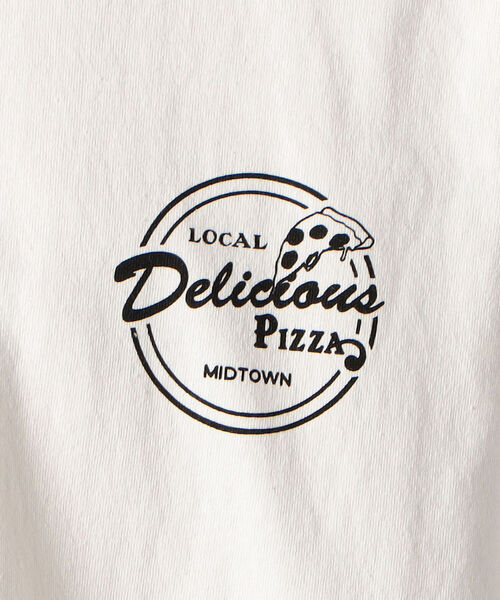 GLOSTER（グロスター）の「バックプリント/前面プリント/ワンポイントロゴ　イラストデザイン　クルーネック半袖Tシャツ（Tシャツ/カットソー・メンズ・ベージュ/オフホワイト/サックスブルー・M/L/XL）」の9枚目の写真