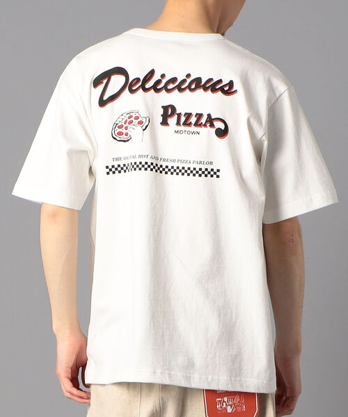 GLOSTER（グロスター）の「バックプリント/前面プリント/ワンポイントロゴ　イラストデザイン　クルーネック半袖Tシャツ（Tシャツ/カットソー・メンズ・ベージュ/オフホワイト/サックスブルー・M/L/XL）」の11枚目の写真