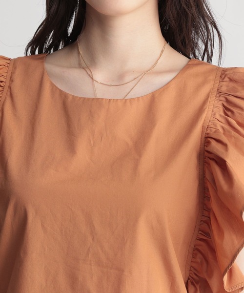 Andemiu(アンデミュウ)の「ソデフリルブラウス948031(シャツ/ブラウス・レディース・ブラック/オフホワイト/オレンジ・FREE)」の21枚目の写真