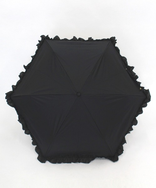 Cepica（セピカ）の「【pink trick / ピンクトリック】フリル完全遮光3段折りたたみ傘(晴雨兼用)（折りたたみ傘・レディース・ホワイト/ブラック/ネイビー/ブルー/ベージュ/カーキ/ピンク・FREE）」の8枚目の写真