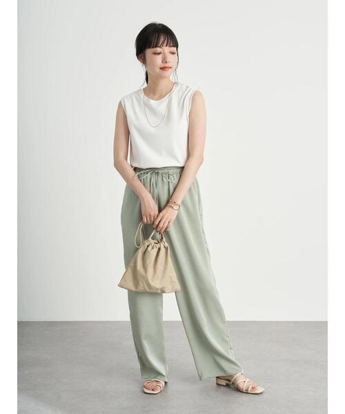 earth music&ecology（アースミュージックアンドエコロジー）の「シャイニーサテンパンツ ＊（その他パンツ・レディース・ブルー/パープル/ミント・FREE）」の18枚目の写真