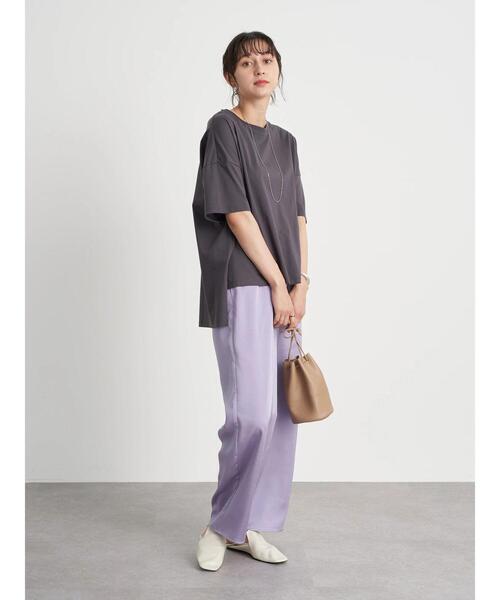 earth music&ecology（アースミュージックアンドエコロジー）の「シャイニーサテンパンツ ＊（その他パンツ・レディース・ブルー/パープル/ミント・FREE）」の13枚目の写真