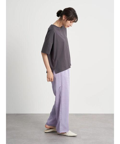 earth music&ecology（アースミュージックアンドエコロジー）の「シャイニーサテンパンツ ＊（その他パンツ・レディース・ブルー/パープル/ミント・FREE）」の12枚目の写真