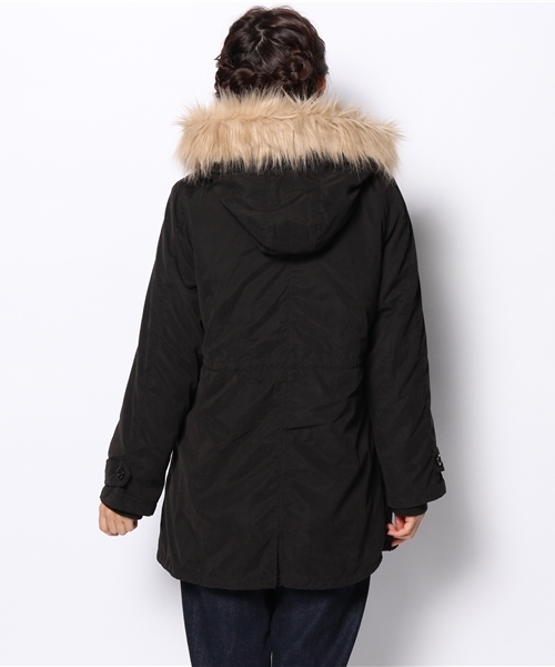 one after another NICE CLAUP（ワンアフターアナザーナイスクラップ）の「【ナイスクラップ】ライナー付きモッズコート（モッズコート・レディース・カーキ/ブラック・FREE）」の5枚目の写真