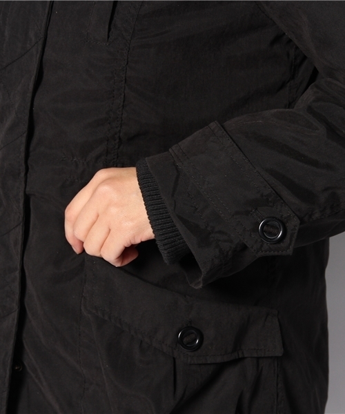 one after another NICE CLAUP（ワンアフターアナザーナイスクラップ）の「【ナイスクラップ】ライナー付きモッズコート（モッズコート・レディース・カーキ/ブラック・FREE）」の8枚目の写真