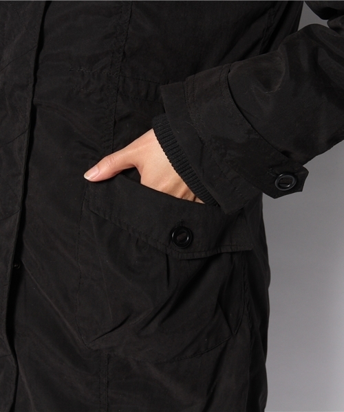 one after another NICE CLAUP（ワンアフターアナザーナイスクラップ）の「【ナイスクラップ】ライナー付きモッズコート（モッズコート・レディース・カーキ/ブラック・FREE）」の10枚目の写真