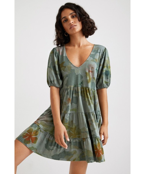 Desigual(デシグアル)の「ルーズショートワンピース(ワンピース・レディース・ブラック・L/SS/S/2L/M)」の1枚目の写真
