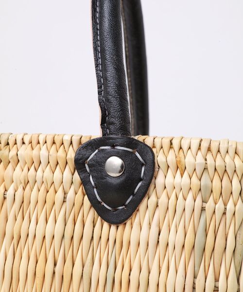 NIMES（ニーム）の「ファティマ Fatima Morocco ストローワンハンドルS（かごバッグ・レディース・ブラック・FREE）」の10枚目の写真