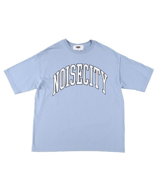 NOISE MAKER(ノイズメーカー)の「カレッジロゴオーバーサイズTシャツ|クルーネック半袖(Tシャツ/カットソー・レディース・サックスブルー/ホワイト/ブラック・34/36/38)」の3枚目の写真