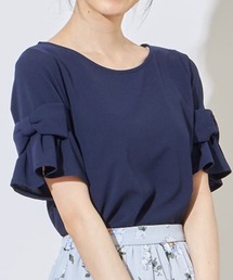 tocco closet | りぼん付き袖口フレアカットプルオーバー(Tシャツ/カットソー)