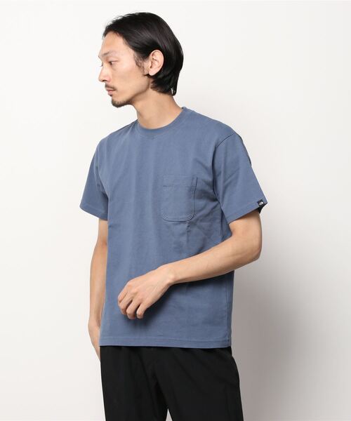 THE NORTH FACE（ザノースフェイス）の「ザ ノース フェイス THE NORTH FACE S/S Heavy Cotton Tee(ショートスリーブヘビーコットンティー)（Tシャツ/カットソー・メンズ・ダークブルー/ブラック・M/L）」の2枚目の写真