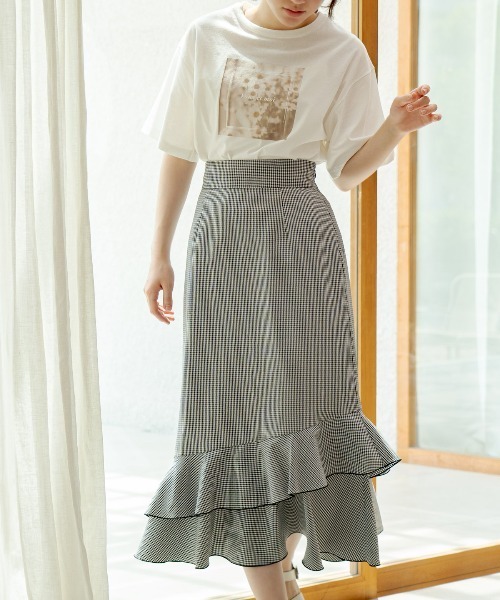 OLIVE des OLIVE（オリーブデオリーブ）の「emo-photoプリントTシャツ（Tシャツ/カットソー・レディース・オフホワイト/ピンク/アイボリー・FREE）」の16枚目の写真