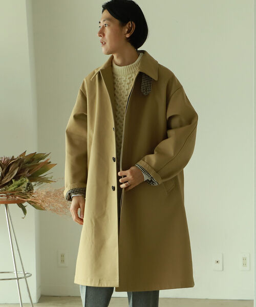 BEAMS LIGHTS（ビームスライツ）の「BEAMS LIGHTS / ダブルフェイス ステンカラー コート（ステンカラーコート・メンズ・ベージュ・1/2/4/3）」の13枚目の写真
