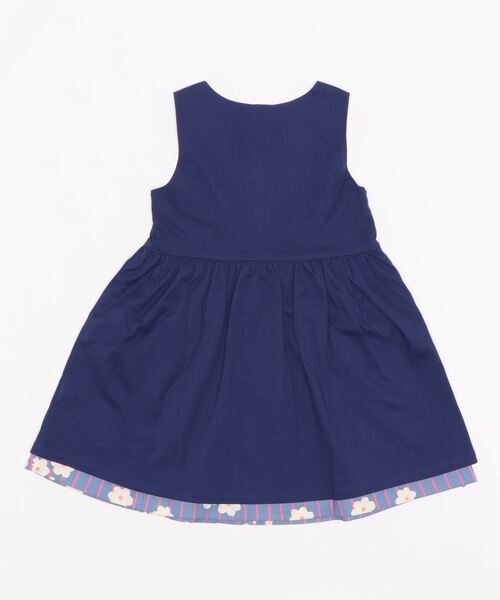 KP（ケーピー）の「ストレッチツイルとビエラストライプ花プリントのリバーシブルジャンパースカート(110-130cm)（ジャンパースカート・キッズ・ベージュ/ブルー系その他・110cm/120cm/130cm）」の10枚目の写真