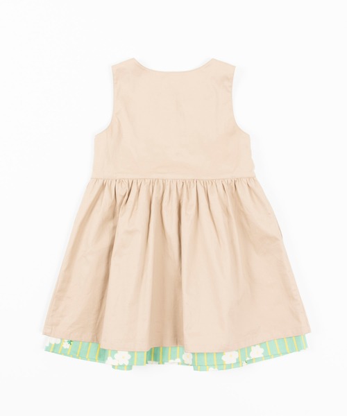 KP（ケーピー）の「ストレッチツイルとビエラストライプ花プリントのリバーシブルジャンパースカート(110-130cm)（ジャンパースカート・キッズ・ベージュ/ブルー系その他・110cm/120cm/130cm）」の12枚目の写真