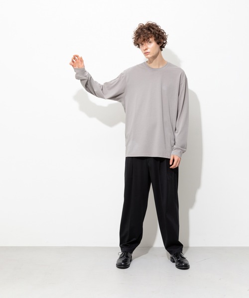 MYSTR(ミスタ)の「Basic L/S T-Shirt(Tシャツ/カットソー・メンズ・ホワイト/ブラック/グレー・S/M/L)」の9枚目の写真