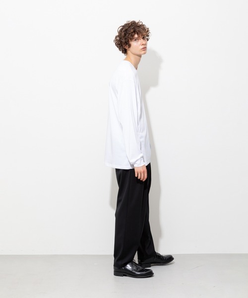 MYSTR(ミスタ)の「Basic L/S T-Shirt(Tシャツ/カットソー・メンズ・ホワイト/ブラック/グレー・S/M/L)」の16枚目の写真