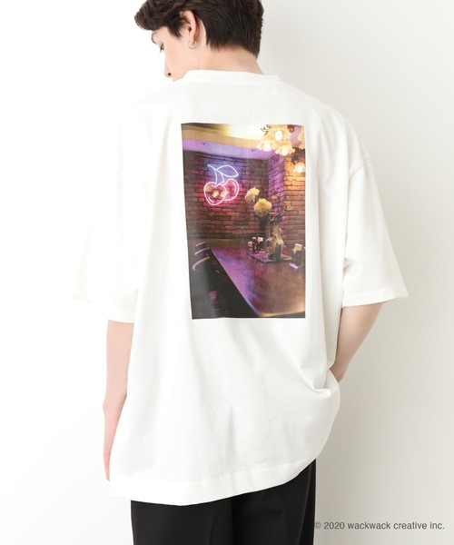 JUNRED(ジュンレッド)の「不純喫茶ドープネオンサインデザインTee(Tシャツ/カットソー・メンズ・ホワイト/ブラック・M/L)」の1枚目の写真
