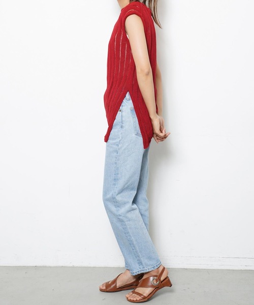 VINCA(ヴィンカ)の「VINCA V051820(Tシャツ/カットソー・レディース・レッド/ライトイエロー・ONE SIZE)」の6枚目の写真