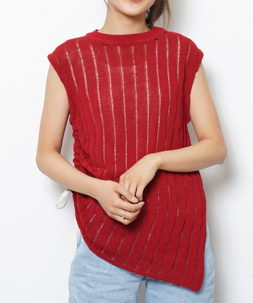 VINCA(ヴィンカ)の「VINCA V051820(Tシャツ/カットソー・レディース・レッド/ライトイエロー・ONE SIZE)」の8枚目の写真