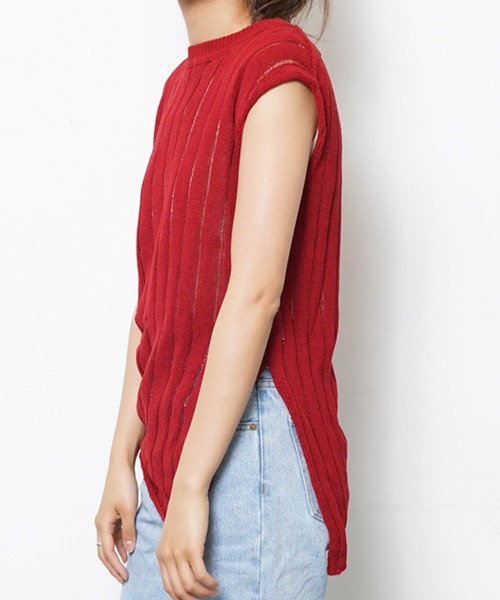 VINCA(ヴィンカ)の「VINCA V051820(Tシャツ/カットソー・レディース・レッド/ライトイエロー・ONE SIZE)」の9枚目の写真