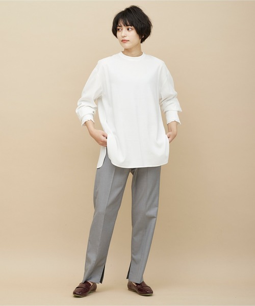 CLEARIMPRESSION （クリアインプレッション）の「TRツイルパッチポケットストレートパンツ（その他パンツ・レディース・ネイビー/カーキ/杢グレー・9号/7号）」の4枚目の写真