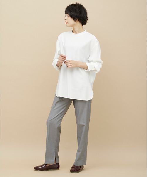 CLEARIMPRESSION （クリアインプレッション）の「TRツイルパッチポケットストレートパンツ（その他パンツ・レディース・ネイビー/カーキ/杢グレー・9号/7号）」の6枚目の写真