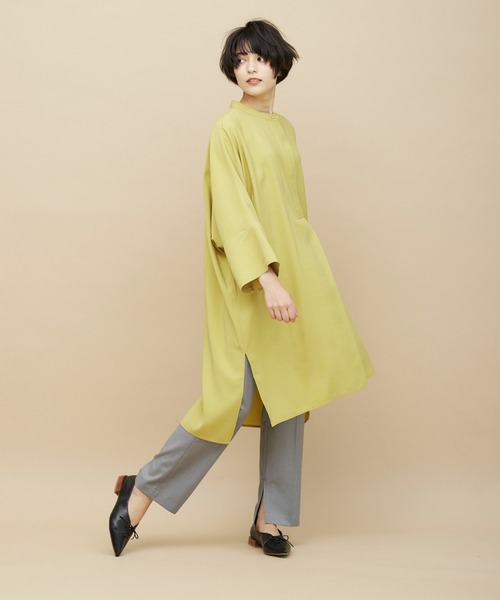 CLEARIMPRESSION （クリアインプレッション）の「TRツイルパッチポケットストレートパンツ（その他パンツ・レディース・ネイビー/カーキ/杢グレー・9号/7号）」の8枚目の写真