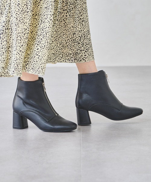 ORiental TRaffic（オリエンタルトラフィック）の「フロントジップヒールブーツ/11403（ブーツ・レディース・ブラック/グレー/ブラウン・M/L/S/LL/3L/SS）」の4枚目の写真