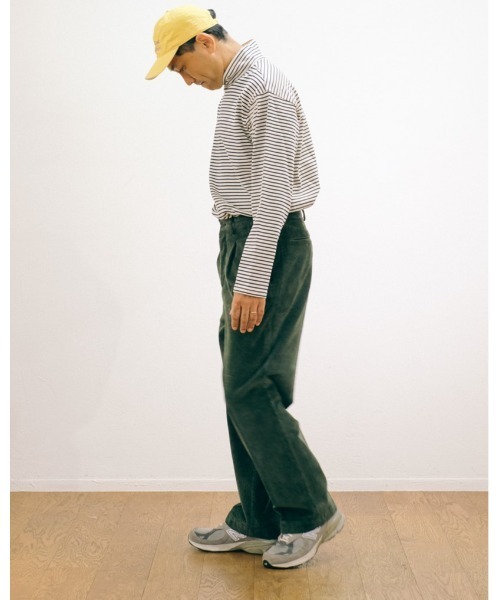 RICCARDO METHA（リカルドメッサ）の「「RICCARDO METHA/リカルド メッサ」イタリア製 メンズ 8ウェール コーデュロイ ワンタック ワイド パンツ（スラックス・メンズ・ブラック/ベージュ/オリーブ/カーキ/ナチュラル/ネイビー・44/46/48/50）」の11枚目の写真