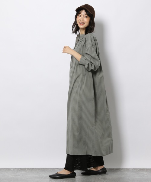 LAKOLE(ラコレ)の「ソフトコットンギャザーヨークワンピース / 216706(シャツワンピース・レディース・テラコッタ/オフホワイト/ミント/ブラック/チャコールグレー・MEDIUM/SMALL)」の12枚目の写真